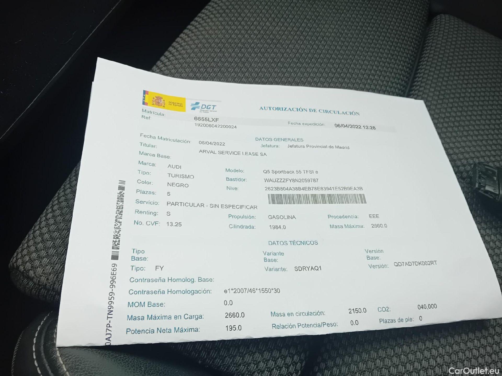  Audi  Q5 AUDI  SPORTBACK / 2020 / 5P / todoterreno Black Line 55 TFSI e quattro-ultra #1
