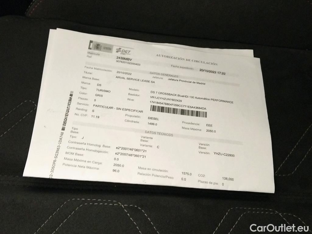  DS  DS7 DS DS 7 Crossback / 2017 / 5P / todoterreno BlueHDi DE 96kW (130CV) AT. PERF.LINE #4