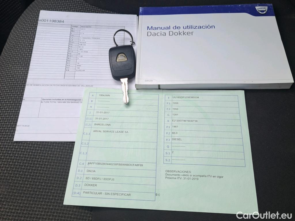  Dacia  Dokker DACIA  VU 4p 1G furgón derivado de Van Ambiance dCi 66kW (90CV) EU6 #3
