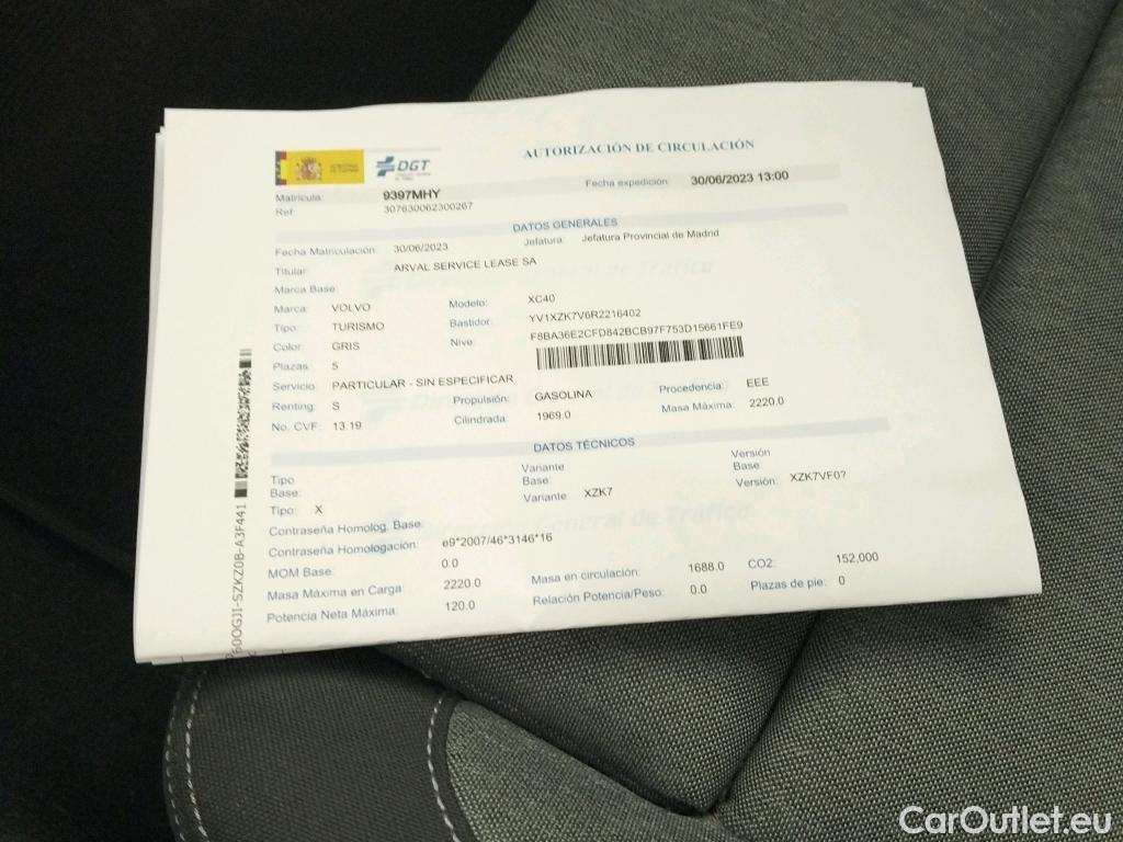 Volvo  XC 40 VOLVO XC40 / 2021 / 5P / todoterreno 2.0 B3 G Plus Dark Auto #9